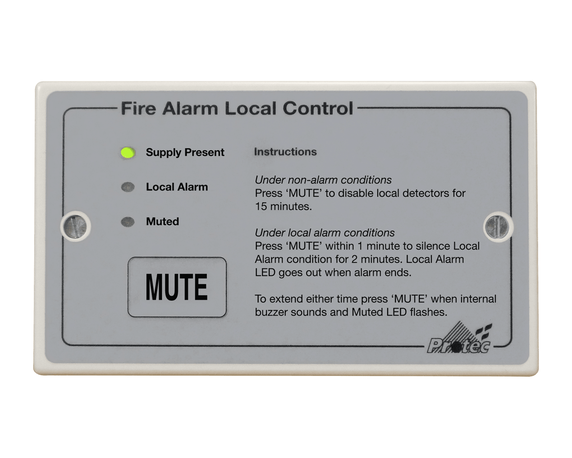 COVER! Protec 6000 Series MCP Manual Call Point Addressable Fire Alarm System 