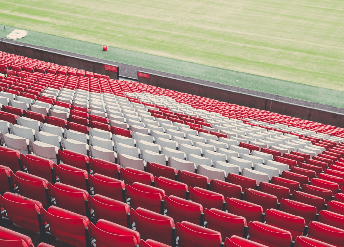 Red and White Football Seating